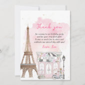 Carte de remerciement pour anniversaire de thé de (Devant)