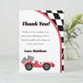 Carte de remerciement pour anniversaire de voiture (Debout devant)