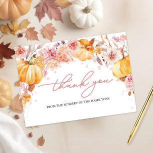 Carte de Remerciement pour Baby Shower Automnal su