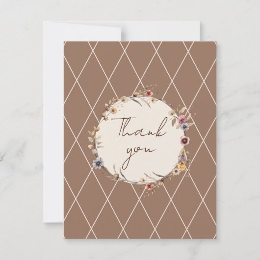 Carte de remerciement pour Baby Shower avec aquare (Devant)