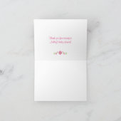 Carte de remerciement pour Baby Shower avec des ma (Intérieur)