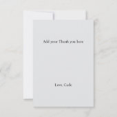 Carte de remerciement pour Baby Shower avec fleurs (Dos)