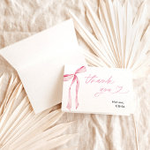 Carte de remerciement pour Baby Shower avec nœud r