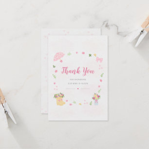 Carte de remerciement pour Baby Shower Baby in Blo