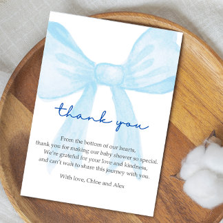 Carte de remerciement pour Baby Shower Bleu – Modi