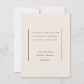 Carte de Remerciement pour Baby Shower Bohème Mini (Dos)