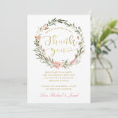 Carte de remerciement pour Baby Shower Chic Couron (Debout devant)