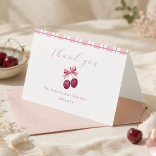 Carte de remerciement pour Baby Shower Coquette Ch