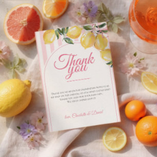 Carte de remerciement pour baby shower Coquette Le