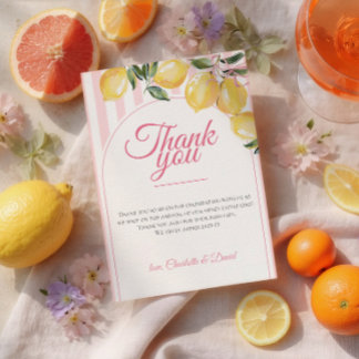 Carte de remerciement pour baby shower Coquette Le