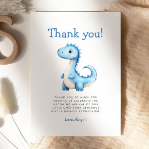 Carte de remerciement pour Baby Shower Cute Blue D