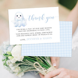 Carte de remerciement pour Baby Shower Cute Blue L