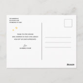 Carte de remerciement pour Baby Shower Éléphant et (Dos)