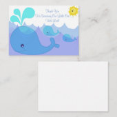 Carte de remerciement pour Baby Shower Famille de  (Devant / Derrière)