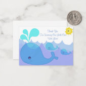 Carte de remerciement pour Baby Shower Famille de  (Devant/Arrière en situation)