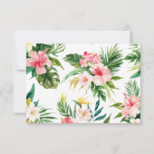 Carte de remerciement pour Baby Shower Fille Eléph (Dos)