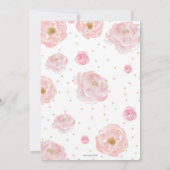 Carte de remerciement pour Baby Shower Fille Fleur (Dos)