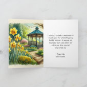 Carte de remerciement pour Baby Shower Fleurs de p (Intérieur)