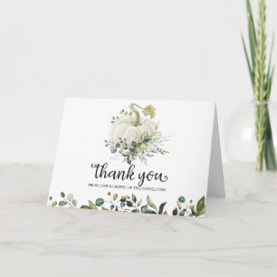 Carte de remerciement pour Baby Shower Greenery Pu