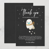 Carte de remerciement pour Baby Shower Halloween F (Devant / Derrière)