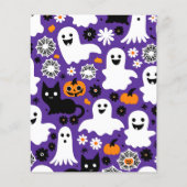 Carte de remerciement pour baby shower Halloween L (Dos)