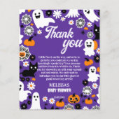 Carte de remerciement pour baby shower Halloween L (Devant)