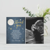Carte de Remerciement pour Baby Shower Je T'aime J (Debout devant)