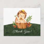 Carte de remerciement pour Baby Shower Lion de la (Devant)