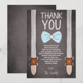 Carte de remerciement pour Baby Shower Little Man (Devant / Derrière)