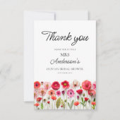 Carte de Remerciement pour Baby Shower Love in Blo (Devant)