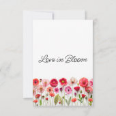 Carte de Remerciement pour Baby Shower Love in Blo (Dos)