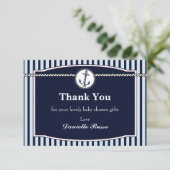Carte de remerciement pour Baby Shower Nautique (Debout devant)