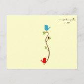 Carte de remerciement pour Baby Shower Oiseaux ave (Dos)