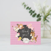 Carte de remerciement pour Baby Shower sur le thèm (Debout devant)