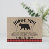 Carte de remerciement pour Baby Shower sur le thèm (Debout devant)