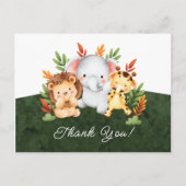 Carte de remerciement pour Baby Shower sur le thèm (Devant)