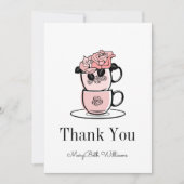 Carte de remerciement pour Baby Shower Tea Teacup  (Devant)