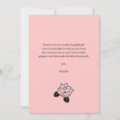 Carte de remerciement pour Baby Shower Tea Teacup  (Dos)