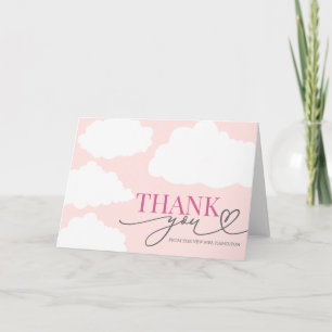Carte de remerciement pour Baby Shower Thème Nuage