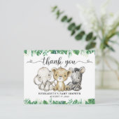 Carte de remerciement pour Baby Shower Watercolor (Debout devant)