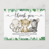 Carte de remerciement pour Baby Shower Watercolor (Devant)