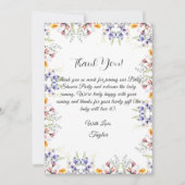 Carte de remerciement pour Baby Shower Wildflower (Devant)