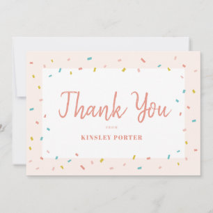 Carte de remerciement pour baby sprinkle