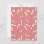 Carte de remerciement pour bébé fille petite dinde (Dos)