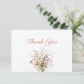 Carte de remerciement pour bouquet de fleurs sauva (Debout devant)