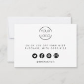 Carte de remerciement pour client de petite entrep (Dos)