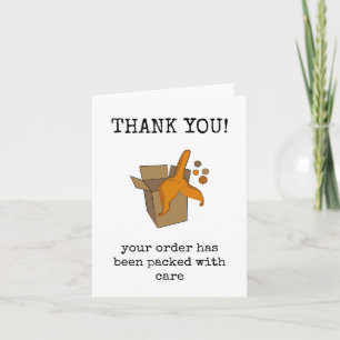 Carte de Remerciement pour Commande Client,