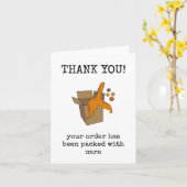 Carte de Remerciement pour Commande Client, (Fleur jaune)