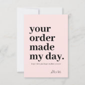 Carte de Remerciement pour Commande d'Entreprise (Devant)