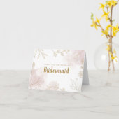 Carte de remerciement pour demoiselle d'honneur de (Fleur jaune)